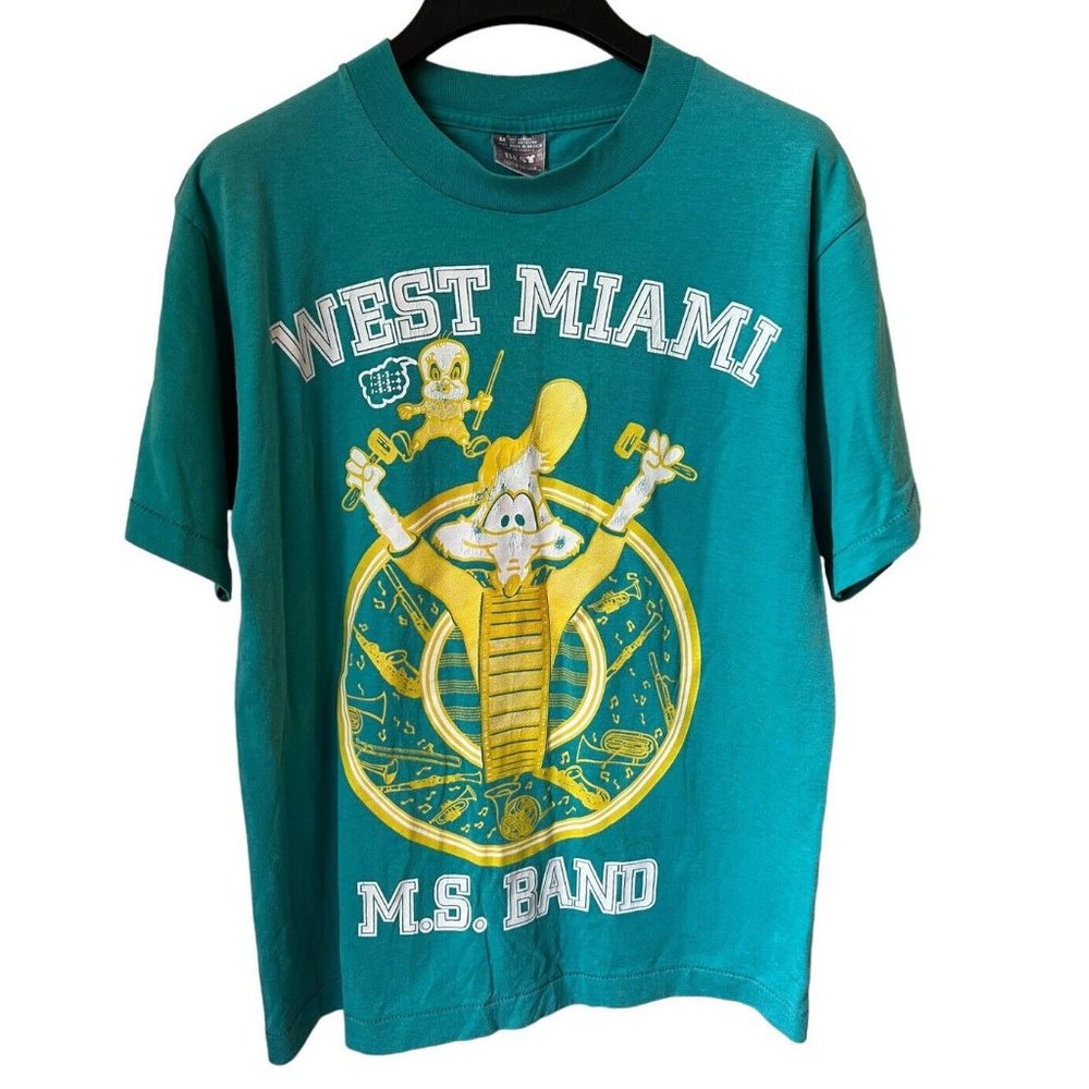 Vintage Single Stitch West Miami M. S. Band Shirt size Medium Fruit of the Loom